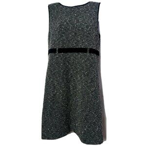 Classic Chic Tweed Gray Talbots Dress Shift Size 6 Petites 6P Preppy EUC